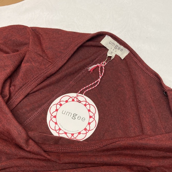 Umgee | Long Sleeve Burgundy Top, Side Knot Detail, Sz Med - Picture 6 of 10